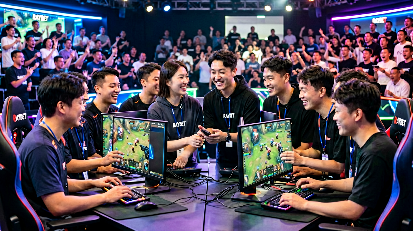 移动电竞比赛现场观众热情观赛
